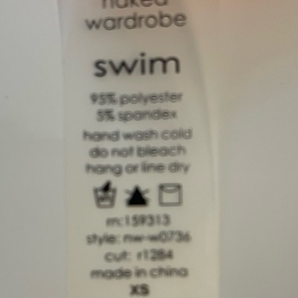 👙 NWT Naked Wardrobe Pink Marble One Piece Bathing Suit - Picture 8 of 8